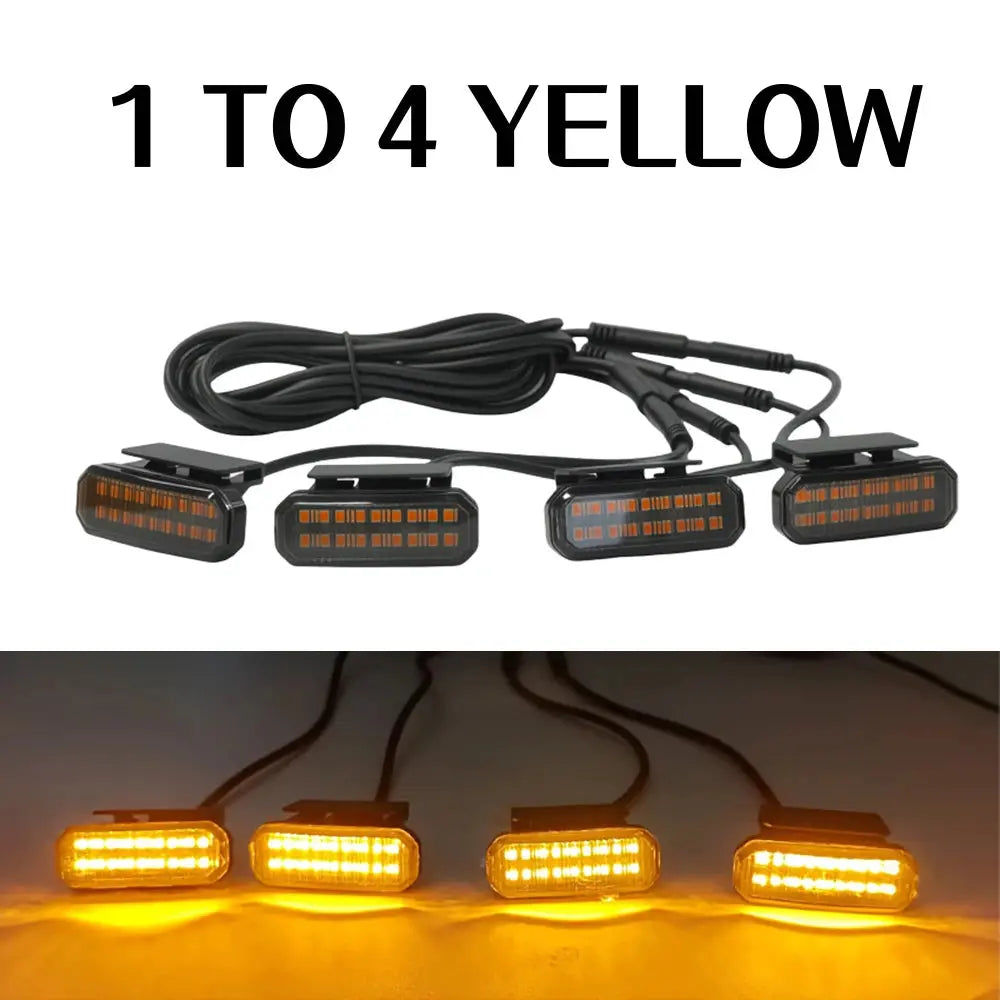 FOR GMC Sierra Specialized center grid small yellow light Front Grille Lights LED Decorative Warning Light Pickup 12V ﻿ Gm Service Guy