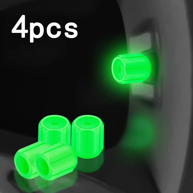 Luminous Tire Valve Caps - 6-Color LED Glowing Wheel Valve Caps for Car & Motorcycle (4/8/20-Pack) FanzyMarket