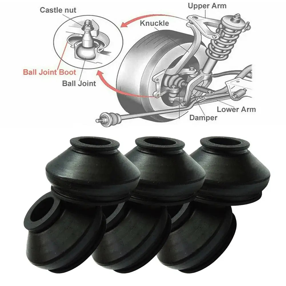 6/2pcs Premium Rubber 13 30 23/11 27 21  Tie Rod Ends And Ball Joint Dust Covers Universal Ball Joint Boot Dust Boot Covers Gm Service Guy