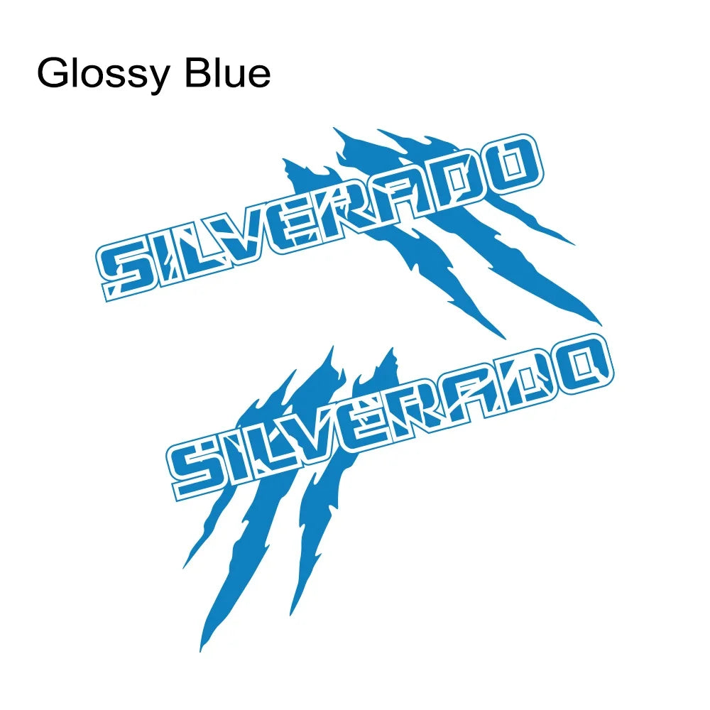 Claw style Chevrolet Silverado side decal by Quality Prints USA, featuring bold vinyl graphic design for pickup trucks.