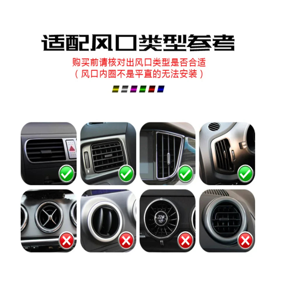 10-Pack Car Air Vent Trim Strips 20cm (7.87 in) PVC Decorative Air Outlet Moulding for Interior Car FanzyMarket