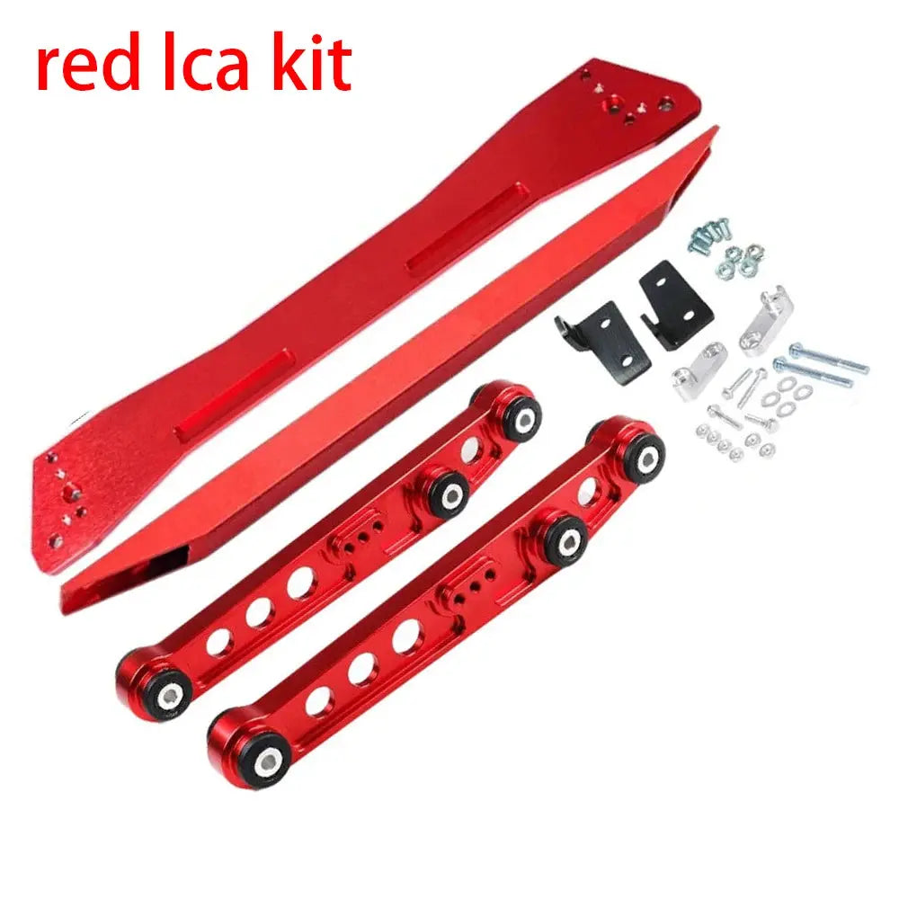 red gold Silver Rear Subframe Brace + Tie Bar + Lower Control Arm For Honda Civic EG 1992-1995 suspension performance parts Gm Service Guy