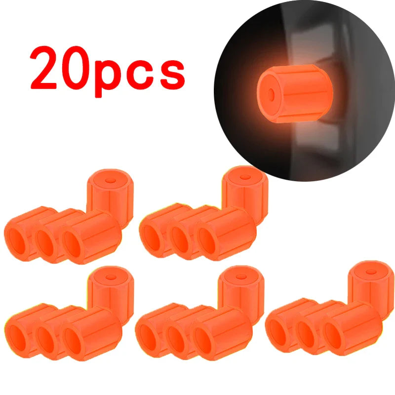 Luminous Tire Valve Caps - 6-Color LED Glowing Wheel Valve Caps for Car & Motorcycle (4/8/20-Pack) FanzyMarket