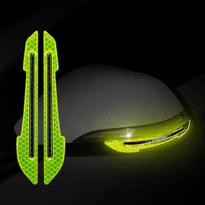 Car Wheel Hub Reflective Stripes Door Handle Safety Warning Sticker Car Rear Warning Tape Automobile Sticker Exterior Accessorie Econic Blanks