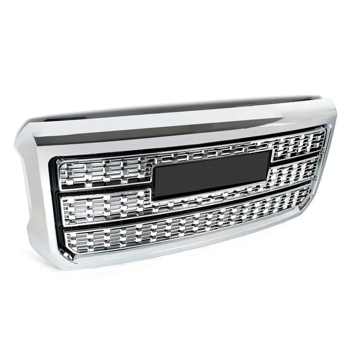 Magickit 2015-2019 Front Centre Grille for GMC Sierra 2500HD 3500HD Bumper Upper Hood Grille Honeycomb Grill Gm Service Guy
