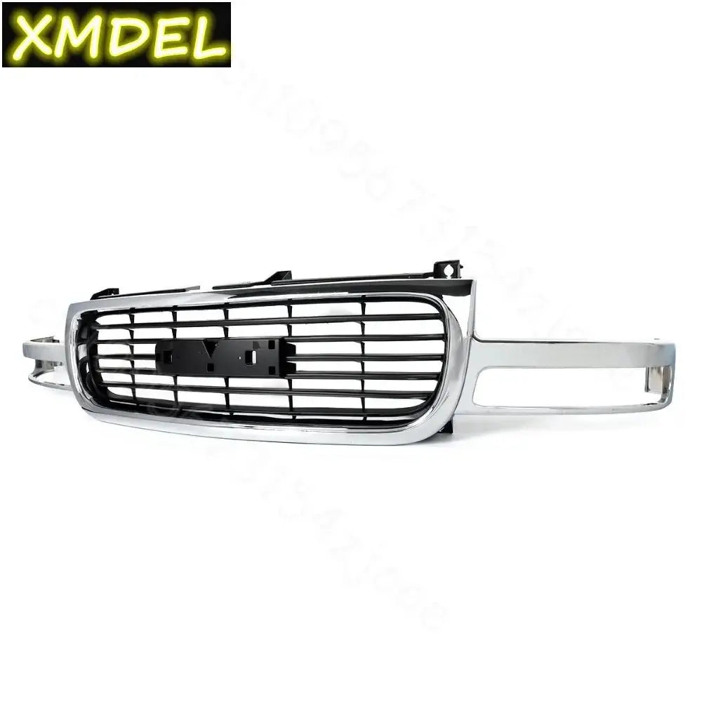 for GMC Sierra 1500 1999-2002 Glossy Black Front Hood Grills Front Bumper Upper Grille Radiator Mesh Grill Racing Grills Gm Service Guy