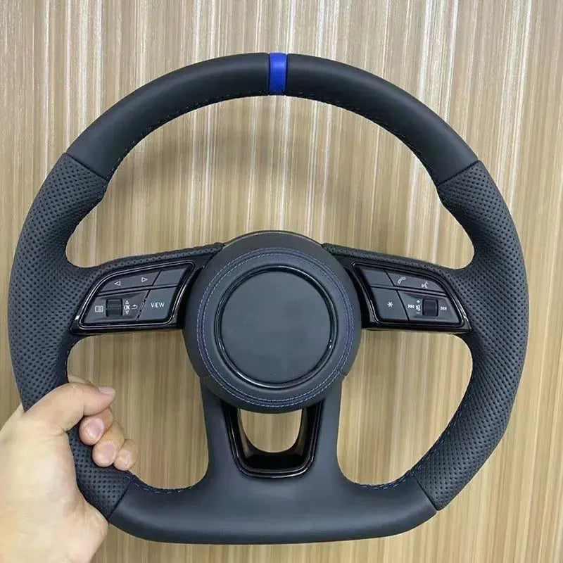 Customized Genuine Leather Car Steering Wheel  For Audi A1 8X A2 A3 Q3 Q5 Q2 A4 A5 A6 Steering Wheel Car Accessories Gm Service Guy