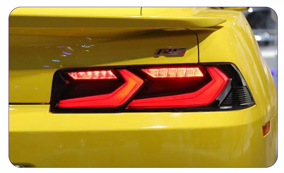 Chevrolet Camaro 2014-2020 rear taillights assembly with LED turn signals and brake lights, upgrade car back lamps by GM Service Guy