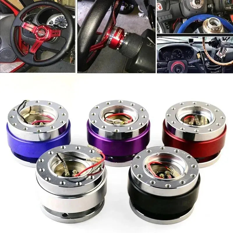 Universal Racing Steering Wheel 6 Hole Aluminum Car Quick Release Steering Wheel Snap Off Hub Adapter Boss Kit Car Accessories Gm Service Guy