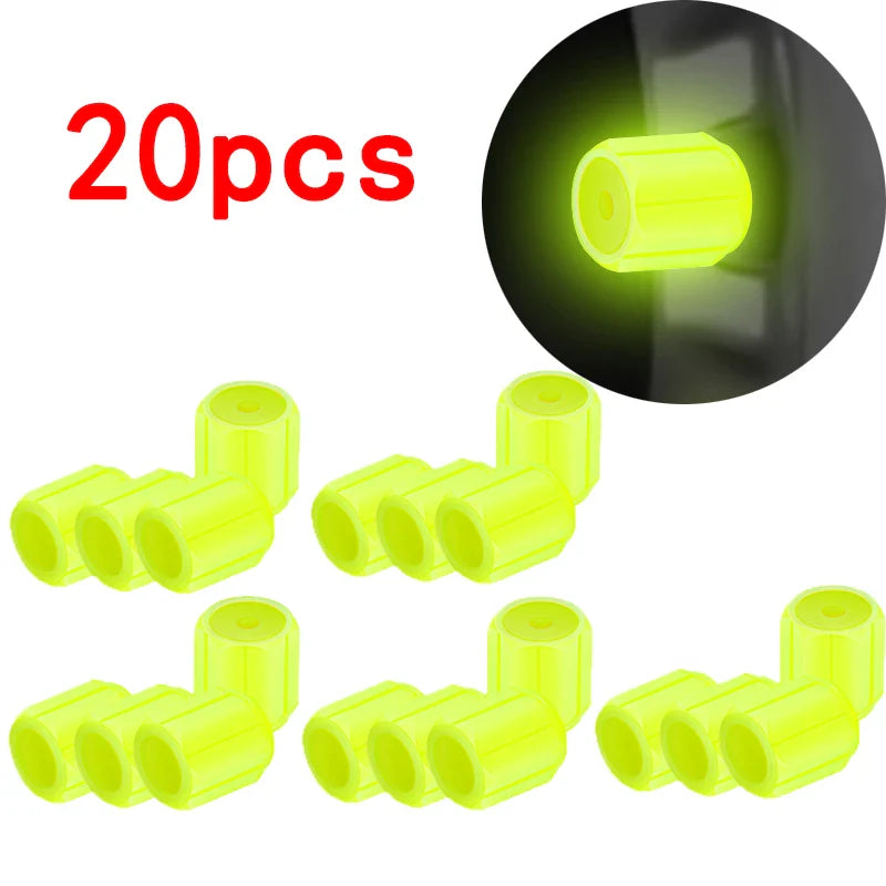 Luminous Tire Valve Caps - 6-Color LED Glowing Wheel Valve Caps for Car & Motorcycle (4/8/20-Pack) FanzyMarket