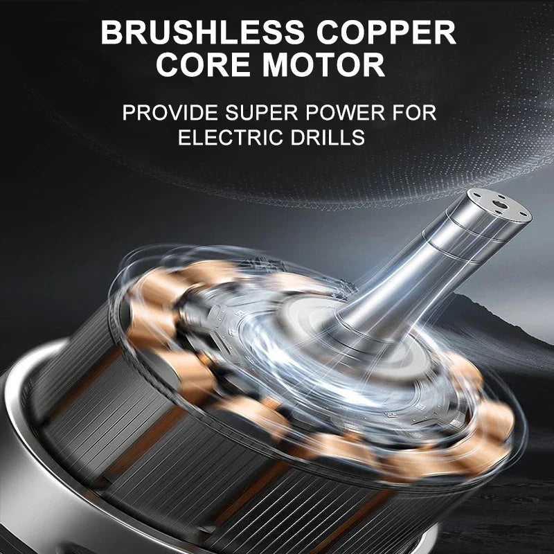 Brushless Cordless Drill 16.8V 70 N·m Torque 10mm (3/8 in) Self-Locking Chuck 20+1 Torque Settings 2-Speed Electric Screwdriver for DIY & Woodworking FanzyMarket