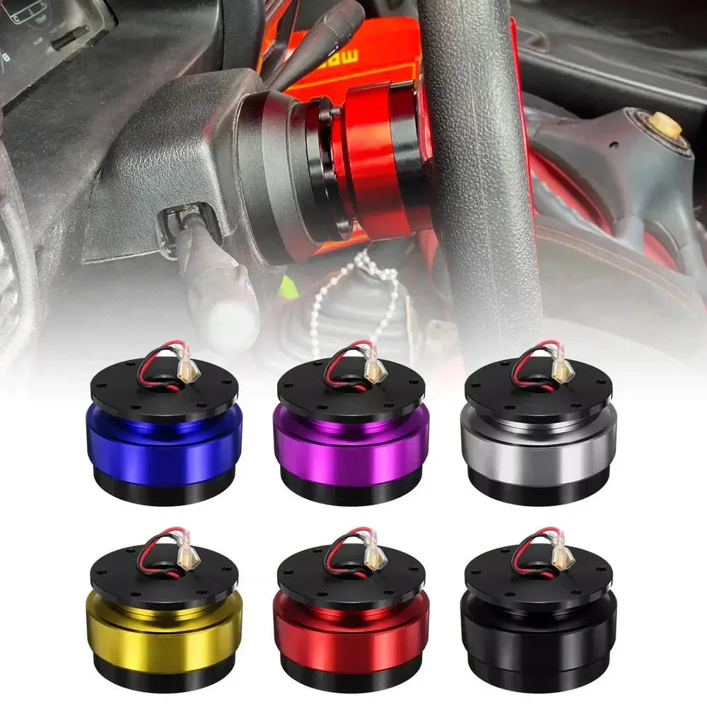 Universal Racing Steering Wheel 6 Hole Aluminum Car Quick Release Steering Wheel Snap Off Hub Adapter Boss Kit Car Accessories Gm Service Guy