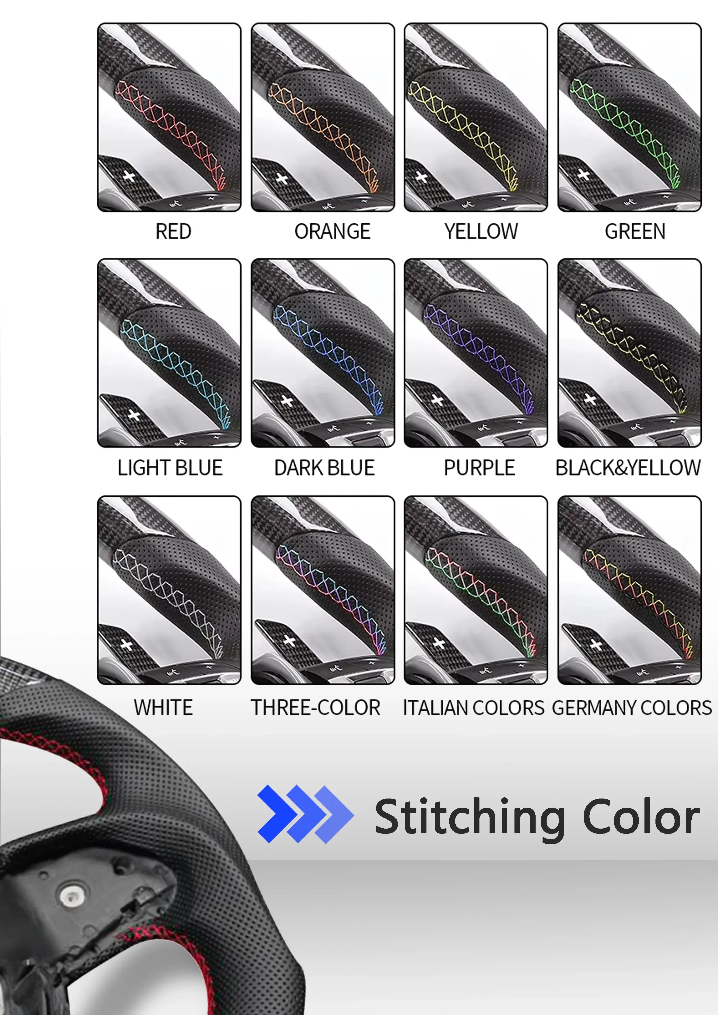 LED Genuine leather carbon fiber steering wheel suitable for Honda Accord CU2 SPIRIOR 2008-2017 series Gm Service Guy