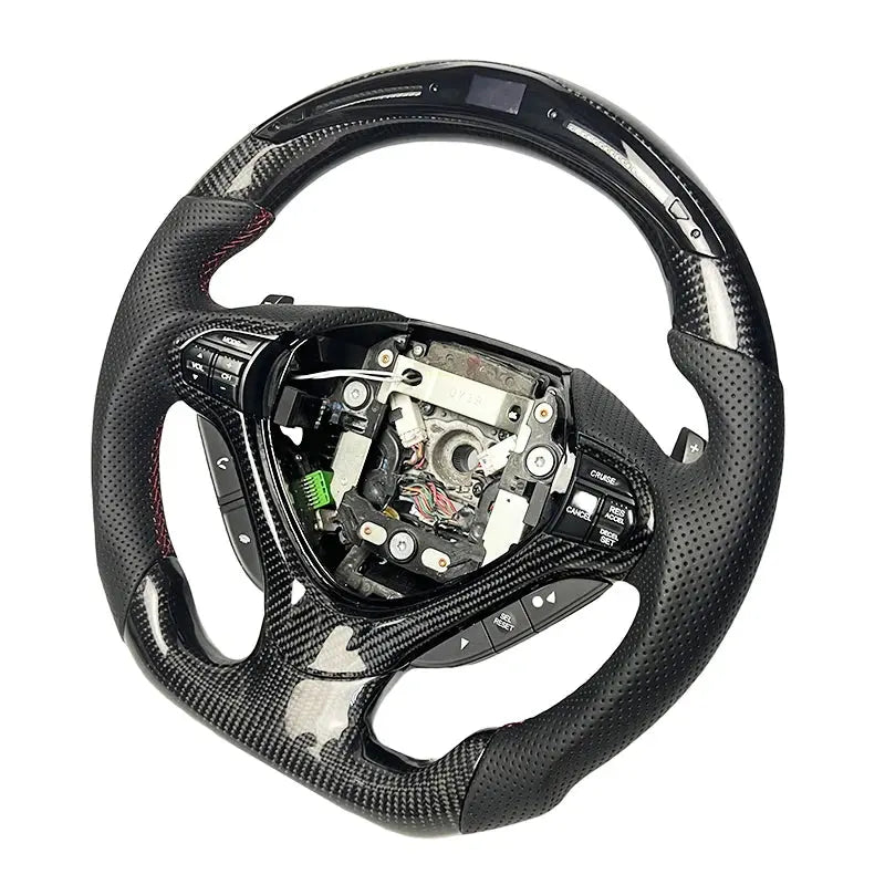 LED Genuine leather carbon fiber steering wheel suitable for Honda Accord CU2 SPIRIOR 2008-2017 series Gm Service Guy