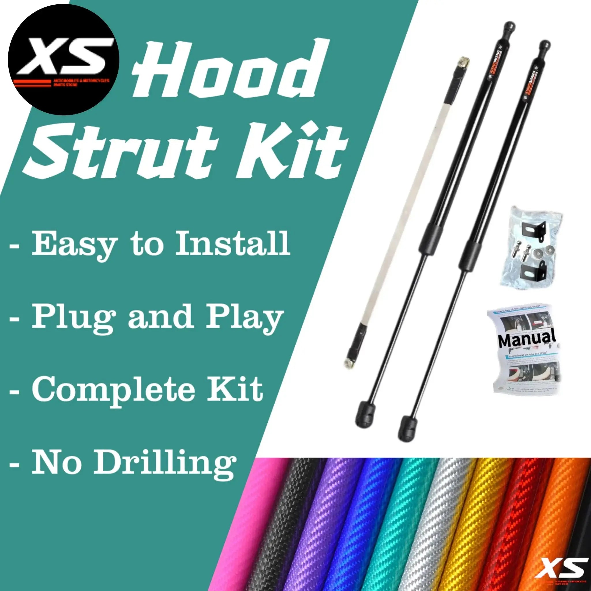 Front Hood Struts Kit For Honda Accord 10th 2018-2026 CV1 CV2 CV3 Bonnet Modify Shock Dampers Lift Support Rods Prop Gas Spring Gm Service Guy