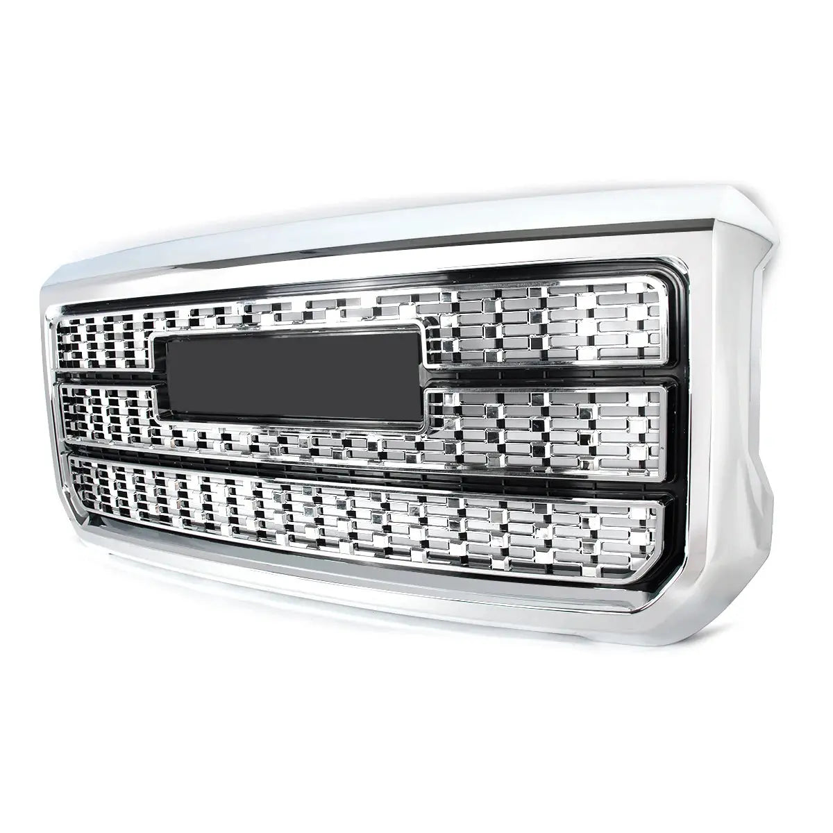 Magickit 2015-2019 Front Centre Grille for GMC Sierra 2500HD 3500HD Bumper Upper Hood Grille Honeycomb Grill Gm Service Guy