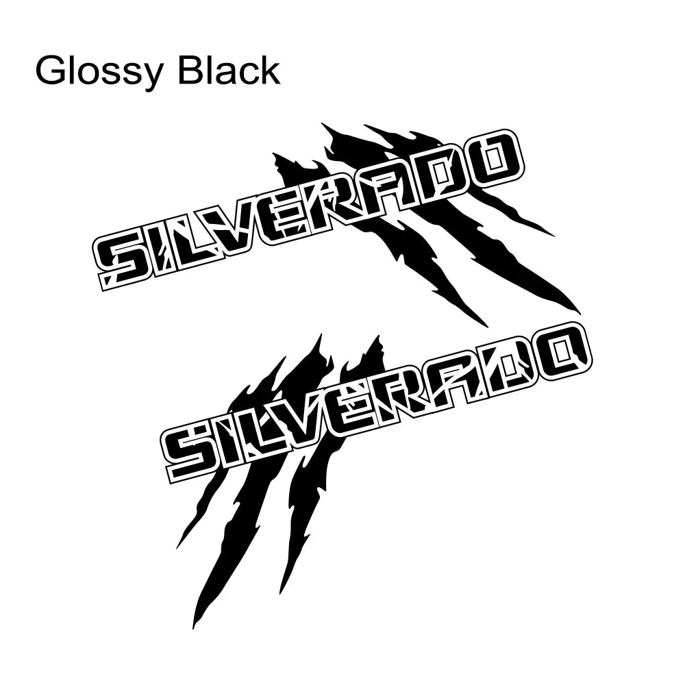 Claw style Chevrolet Silverado side decal from Quality Prints USA, vinyl graphic for pickup trucks including Silverado and S10 models.