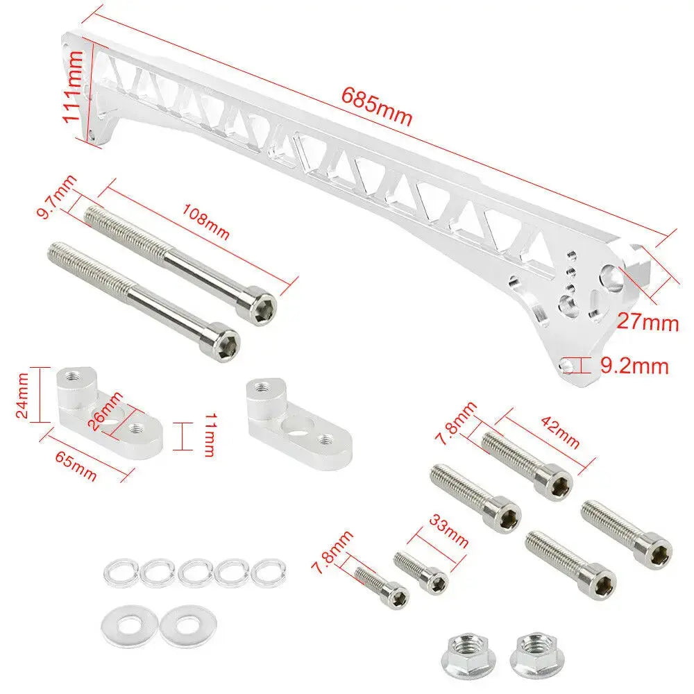 Hot sale Chassis Parts Billet Rear Lower Control Arms + Subframe Brace for Honda Civic EG 92-95 or 1994-2001 Acura Integra Gm Service Guy