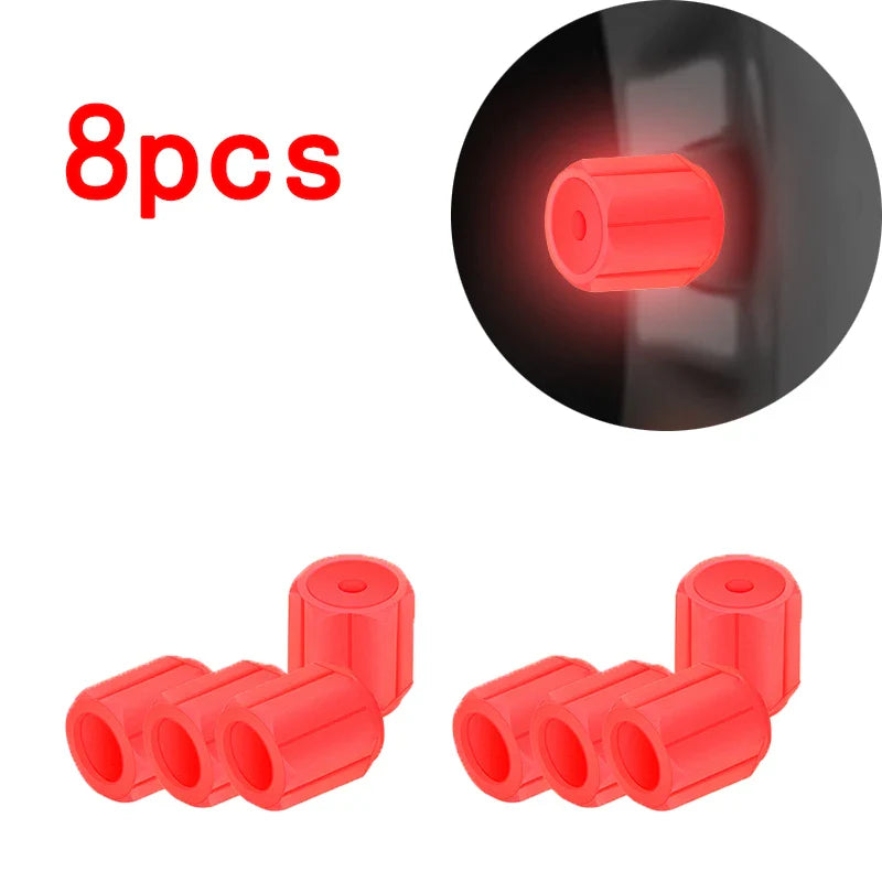 Luminous Tire Valve Caps - 6-Color LED Glowing Wheel Valve Caps for Car & Motorcycle (4/8/20-Pack) FanzyMarket