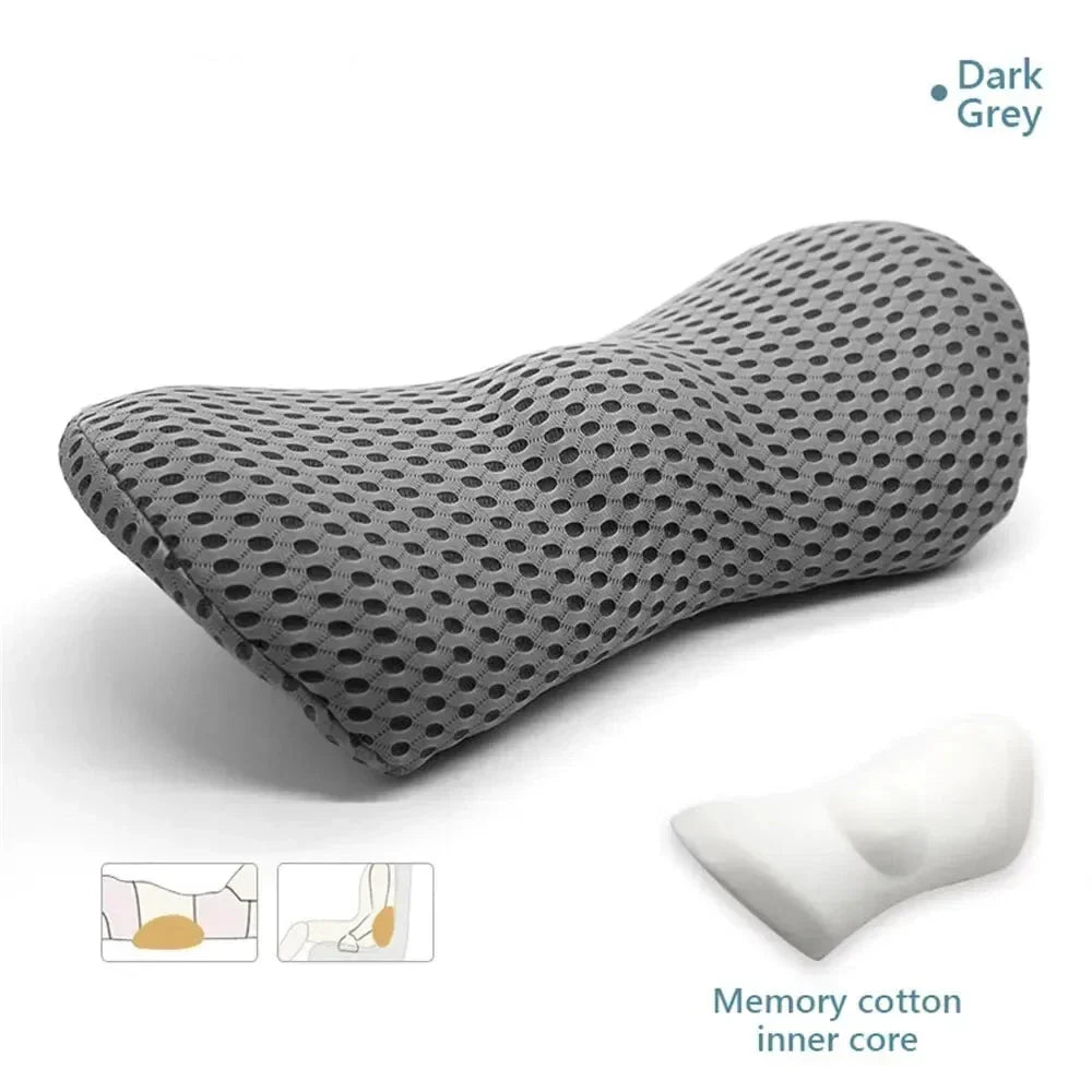 Breathable Memory Foam Lumbar Support Pillow – Waist Cushion for Bed, Office, and Car Seat Comfort Econic Blanks