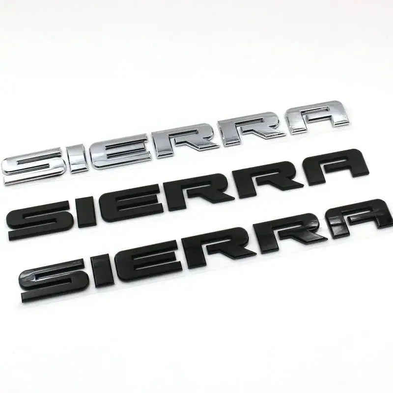 SIERRA new old letter logo car stickers for GMC sierra original rear boot label trunk modified Accessories decoration decals Gm Service Guy