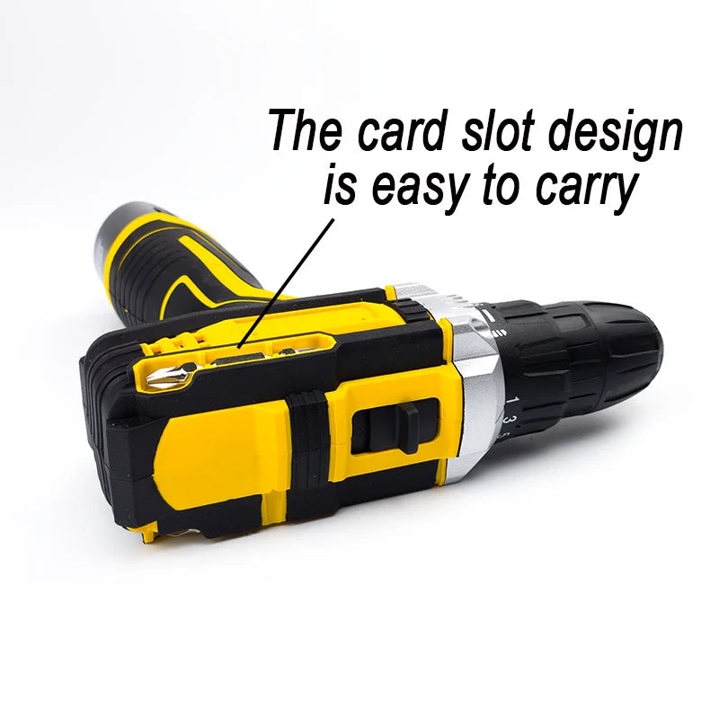 12V Cordless Lithium Drill & Screwdriver Kit with Accessory Case - Brushless Handheld Power Tool for Home DIY FanzyMarket