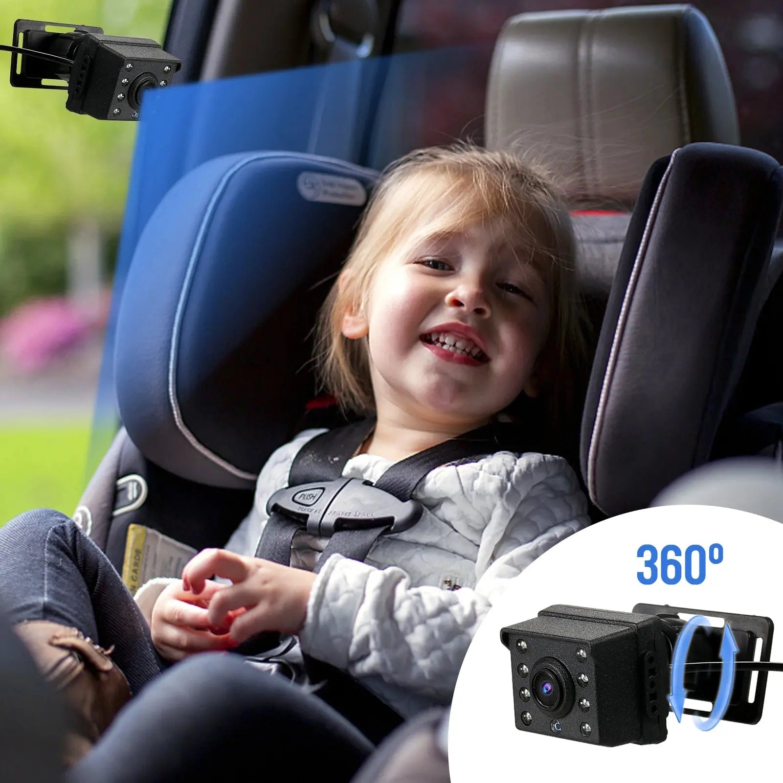 Rear View Monitor 4.3'' IPS Screen Baby Car Mirror Adjustable Wide View Angle for Infants Kids Pets Night Vision Function Gm Service Guy