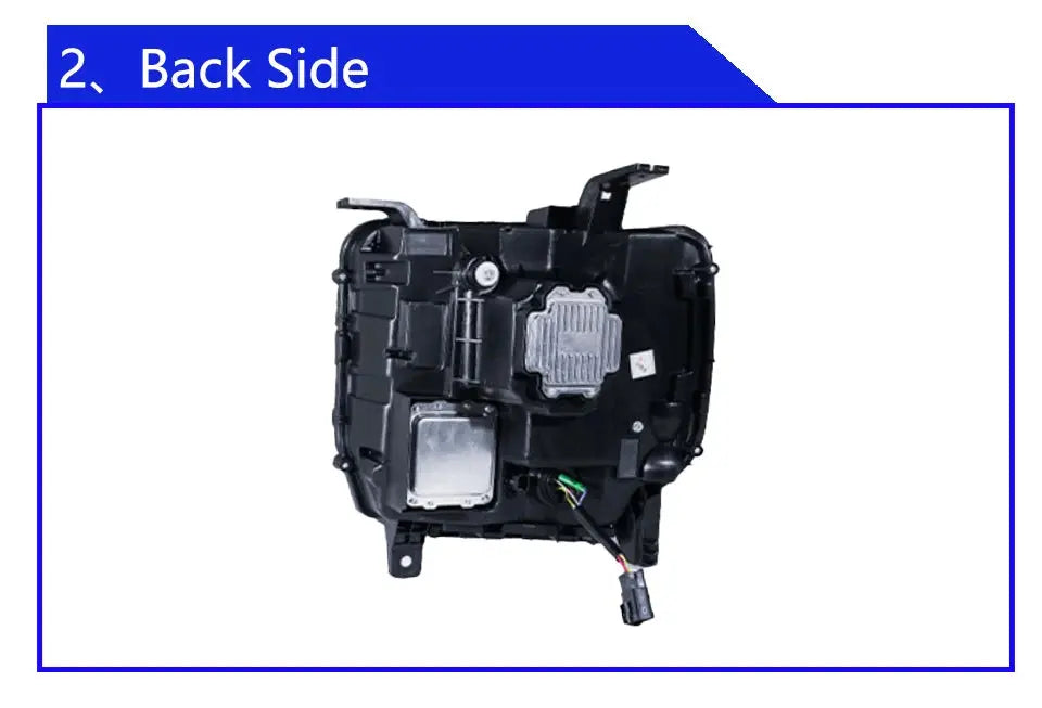GMC Sierra 2007-2013 LED headlight assembly with dynamic triple lens for improved visibility and modern look.