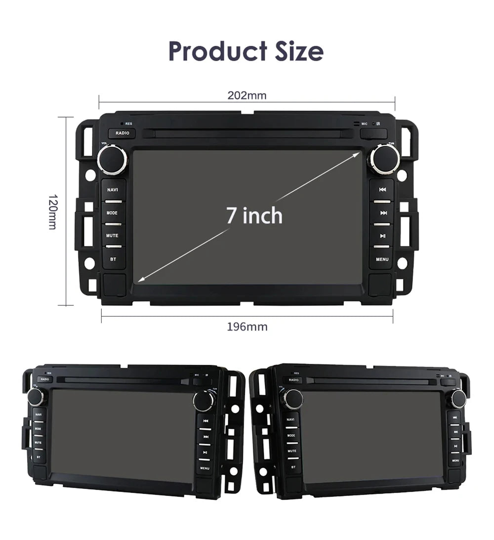 7inch Wireless Carplay Android Auto Car Radio For Chevrolet Silverado GMC Sierra Impala Traverse Avalanche Multimedia Player GPS Gm Service Guy