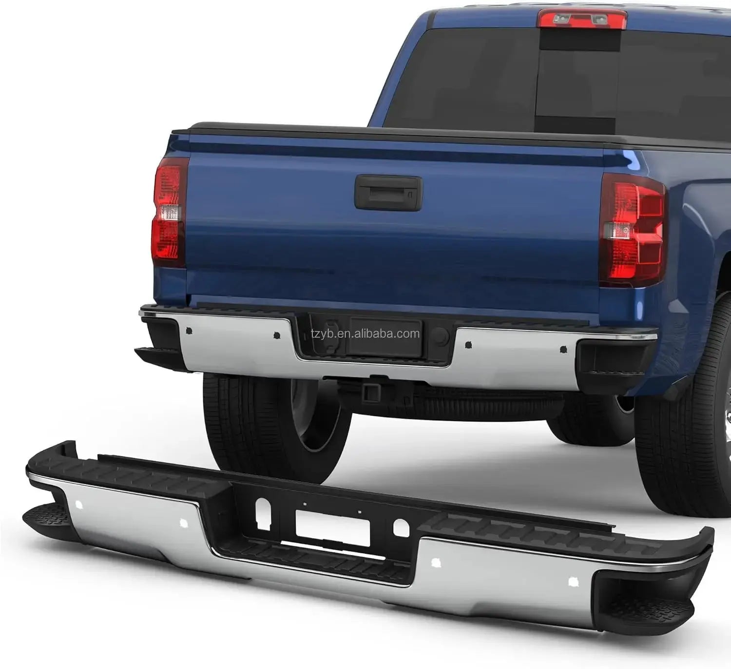 2014-2018 For Chevrolet Chevy Silverado For GMC Sierra 1500 Pickup Rear Bumper Steel Complete Back Bumpers No Parking Sensor Hol Gm Service Guy