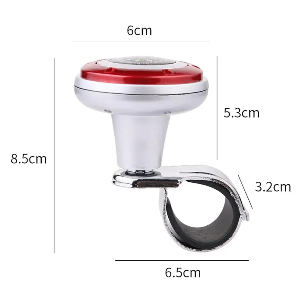 Steering Wheel Spinner Knob with Compass Universal 360 Degree Rotation Metal Power Handle Ball Booster for Car Vehicle Auto Gm Service Guy