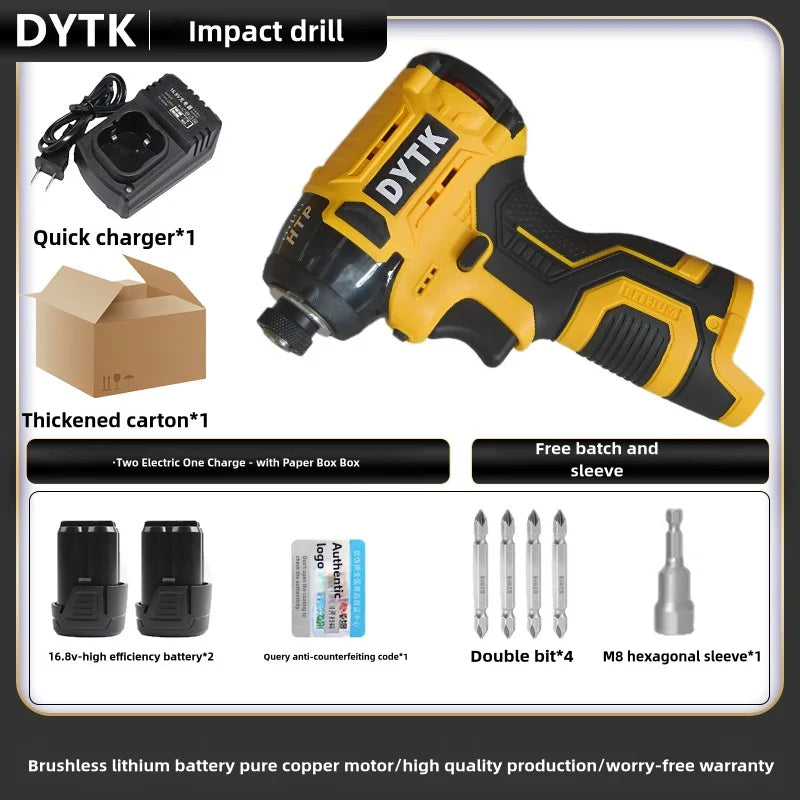 18V Cordless Electric Screwdriver & Rechargeable Hand Drill — Brushless Motor Multifunctional Tool FanzyMarket