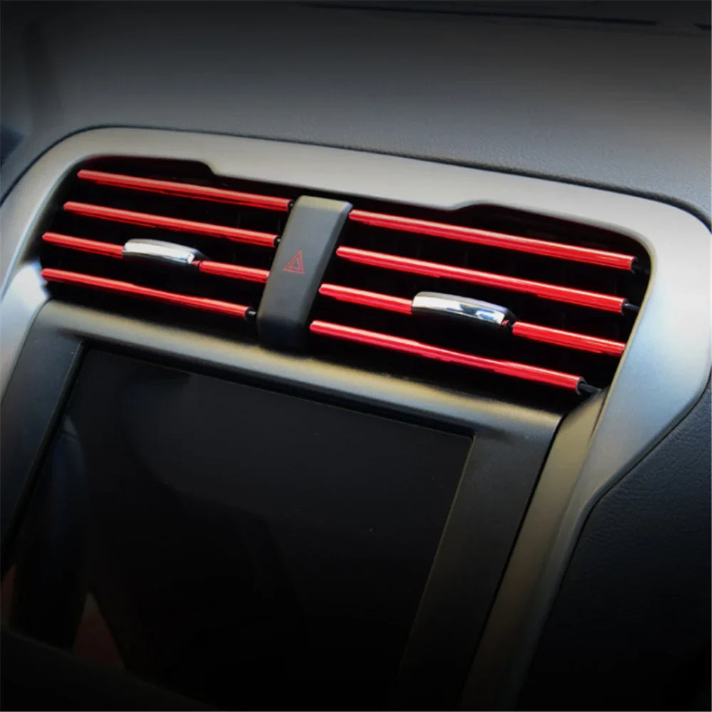 10-Pack Car Air Vent Trim Strips 20cm (7.87 in) PVC Decorative Air Outlet Moulding for Interior Car FanzyMarket