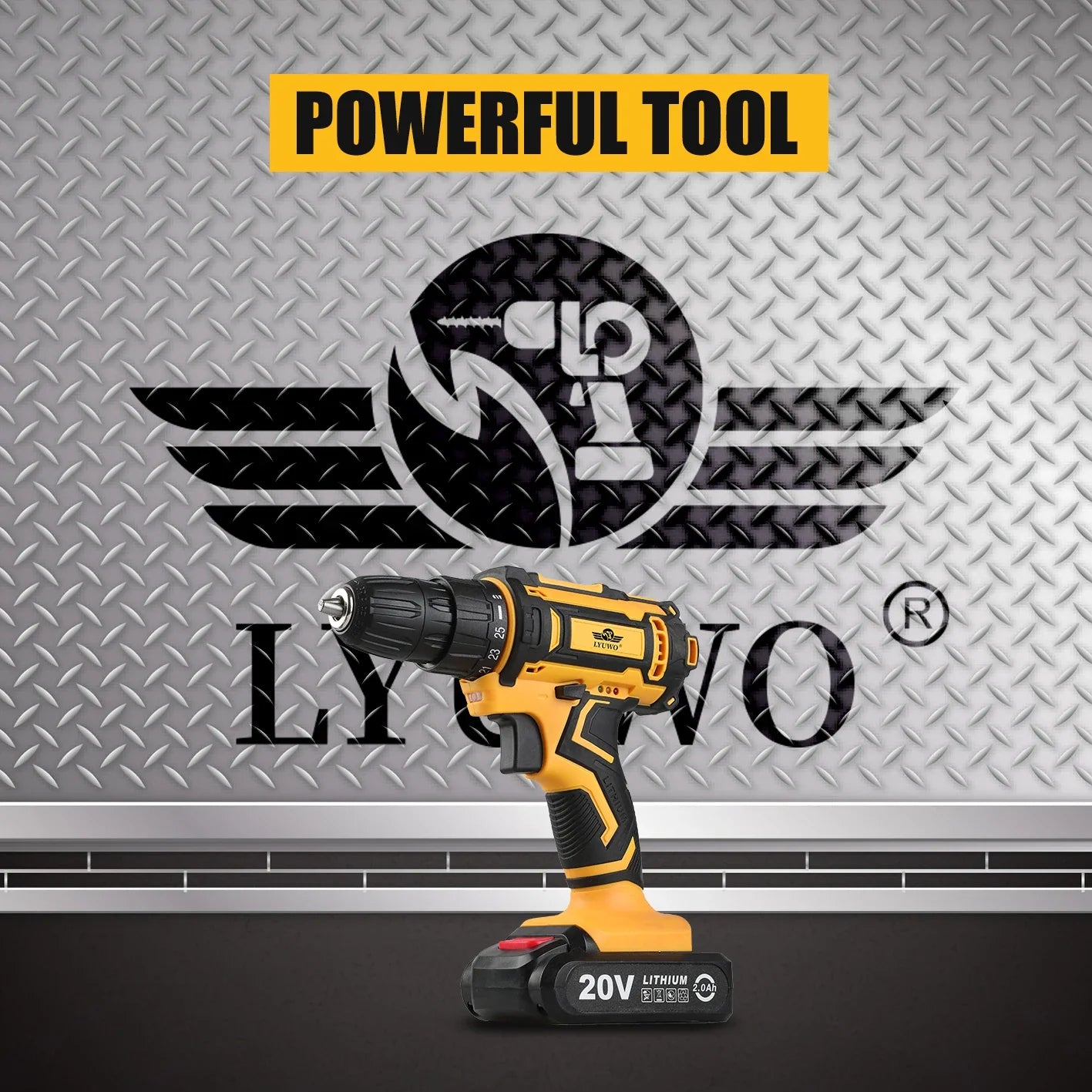 Cordless Drill 12V/16.8V/21V Rechargeable Electric Screwdriver - 2-Speed Lithium Battery Multi-Function Power Tool FanzyMarket