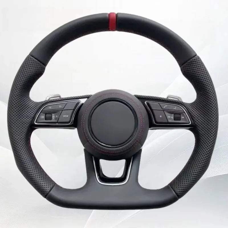 Customized Genuine Leather Car Steering Wheel  For Audi A1 8X A2 A3 Q3 Q5 Q2 A4 A5 A6 Steering Wheel Car Accessories Gm Service Guy