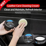 Gm Service Guy leather seat maintenance wax in a jar, used for interior cleaning and renovation of car leather seats.