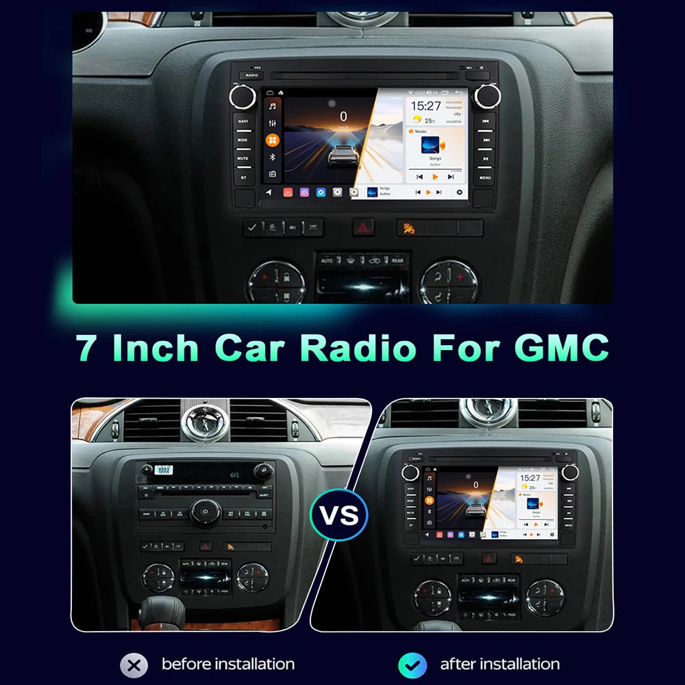 7inch Wireless Carplay Android Auto Car Radio For Chevrolet Silverado GMC Sierra Impala Traverse Avalanche Multimedia Player GPS Gm Service Guy