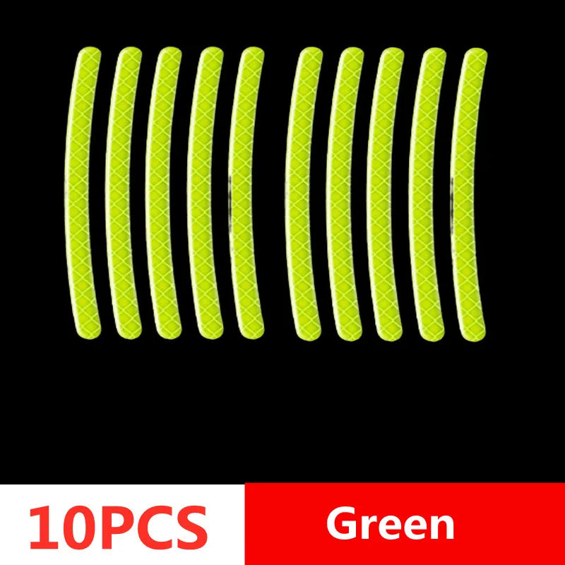 Car Wheel Hub Reflective Stripes Door Handle Safety Warning Sticker Car Rear Warning Tape Automobile Sticker Exterior Accessorie Econic Blanks