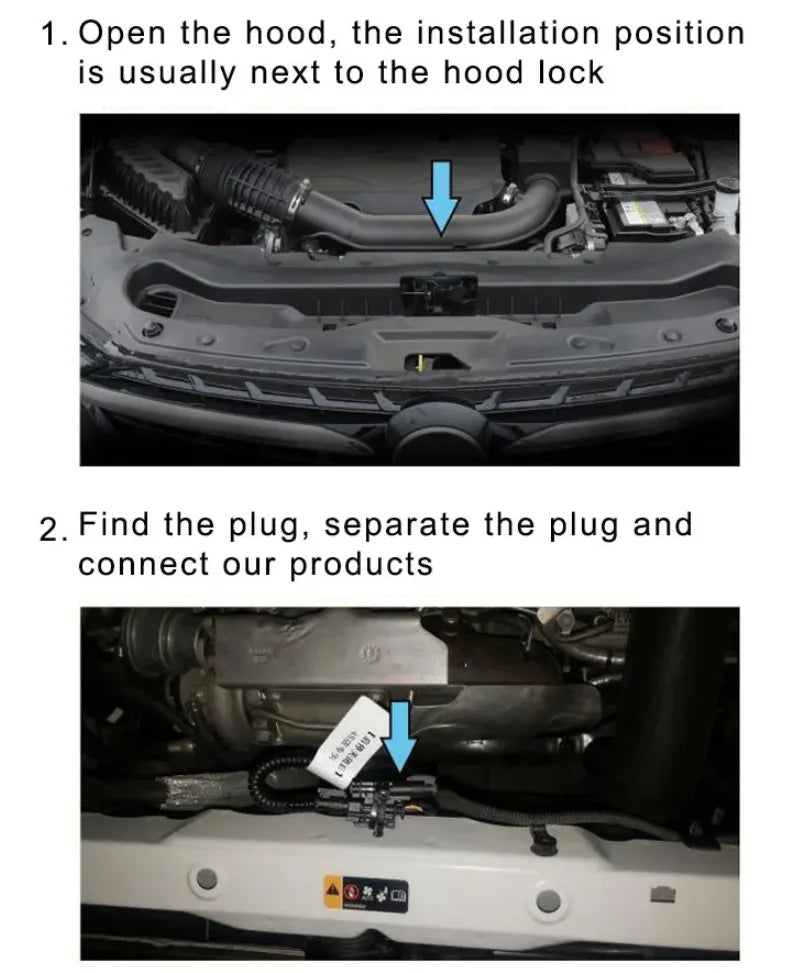 GM Service Guy auto start-stop eliminator for Chevrolet Equinox, Malibu, Cruze, and Cadillac XT5, showing the device and wiring.