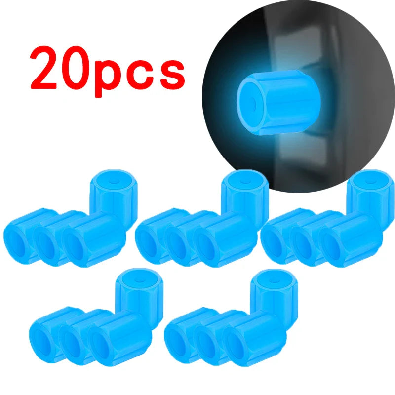 Luminous Tire Valve Caps - 6-Color LED Glowing Wheel Valve Caps for Car & Motorcycle (4/8/20-Pack) FanzyMarket