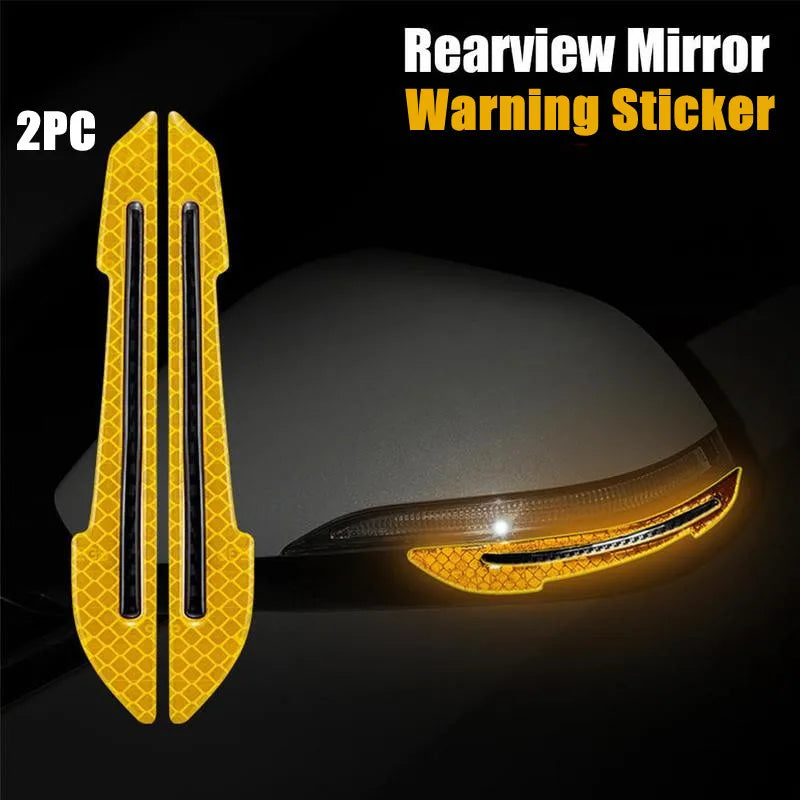 Car Wheel Hub Reflective Stripes Door Handle Safety Warning Sticker Car Rear Warning Tape Automobile Sticker Exterior Accessorie Econic Blanks