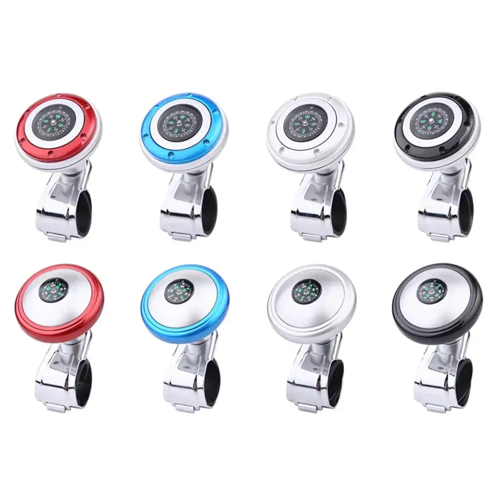Steering Wheel Spinner Knob with Compass Universal 360 Degree Rotation Metal Power Handle Ball Booster for Car Vehicle Auto Gm Service Guy