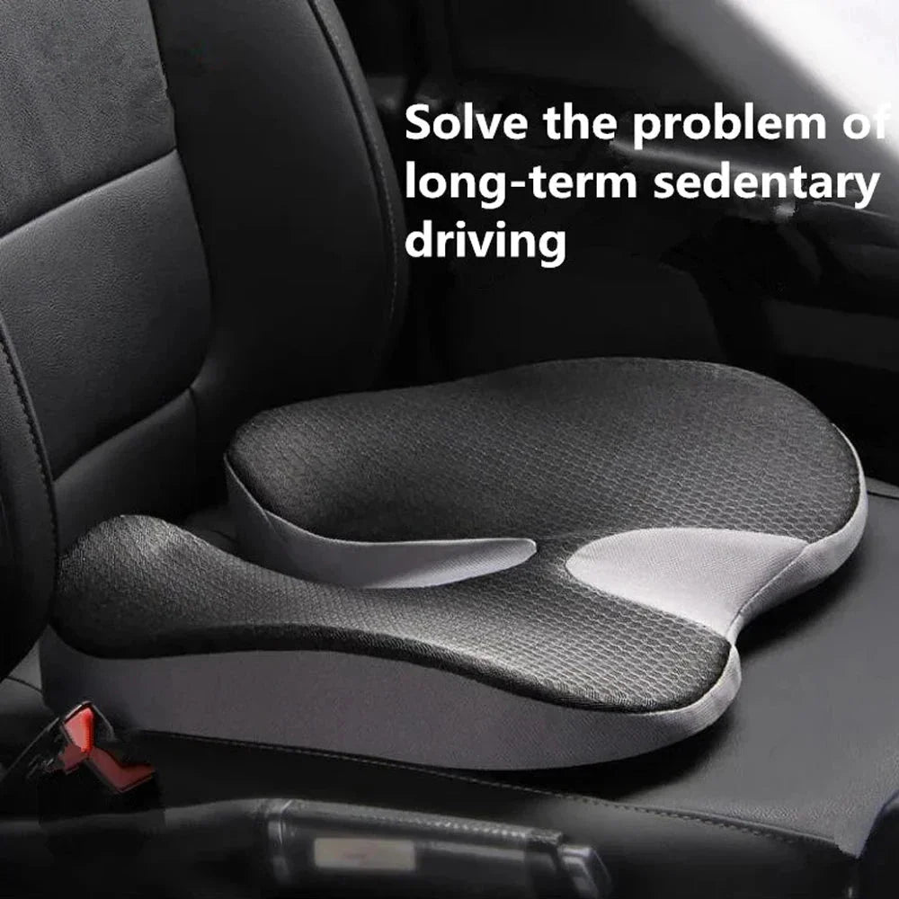 Orthopedic Memory Foam Seat Cushion – Non-Slip Tailbone & Sciatica Relief Pillow for Office Chair and Car Seat Econic Blanks