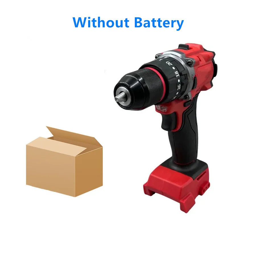 Brushless Cordless 18V Impact Drill Driver Compatible with Milwaukee Batteries, 3-Mode Hammer Drill & Screwdriver FanzyMarket