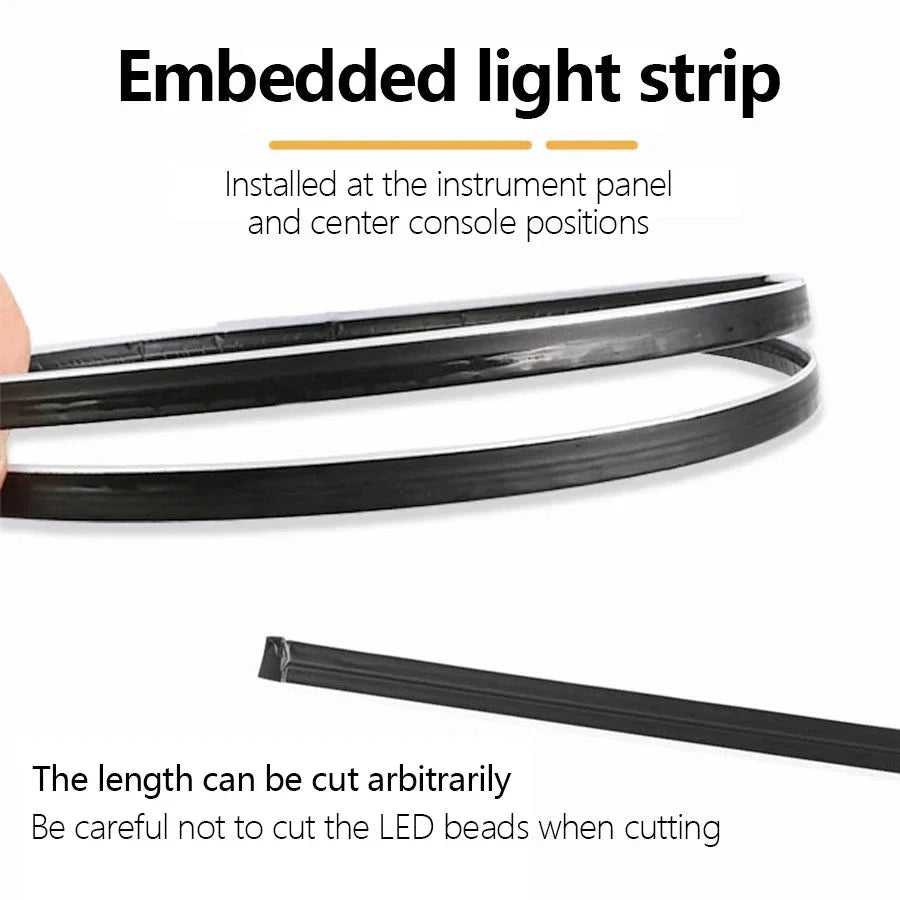 Universal 18-in-1 RGB Car Ambient Light Kit - Full Color App-Controlled Neon Strips Econic Blanks