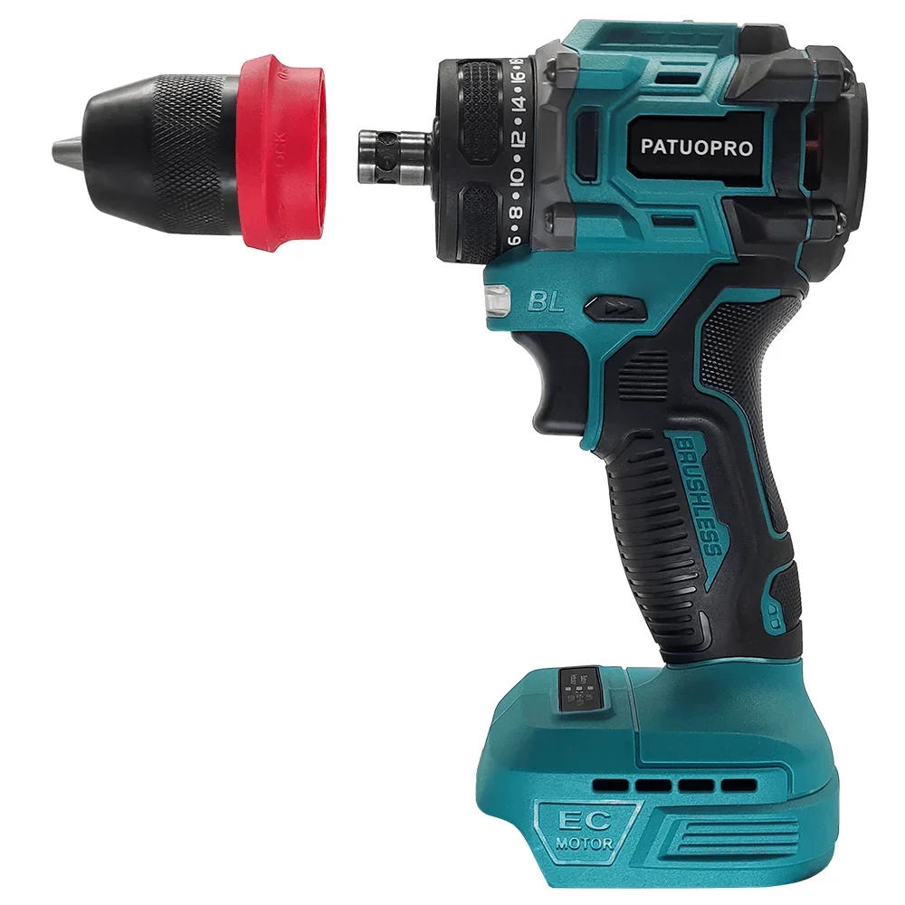 2-in-1 Cordless Brushless Drill Driver 10mm Chuck, Compatible with 18V Li‑Ion Batteries (Battery Not Included) FanzyMarket