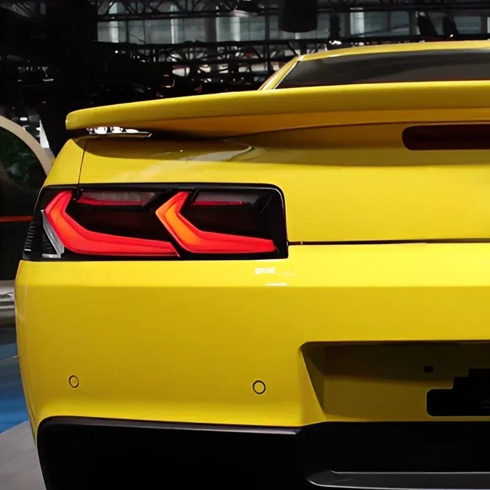 Chevrolet Camaro 2014-2020 LED rear taillights assembly by GM Service Guy, featuring upgraded highlight blink turn signals.