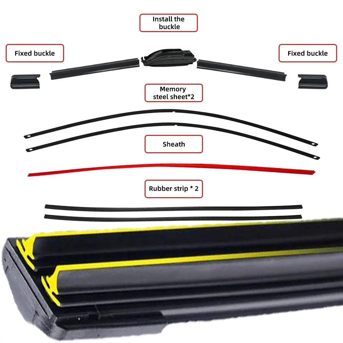 For GMC Sierra 1500 2500 3500 Pick Up 1998 1999 2000 2001 2002 2003 2004 2005 2006 Double Rubber Car Windshield Wiper Blades Gm Service Guy