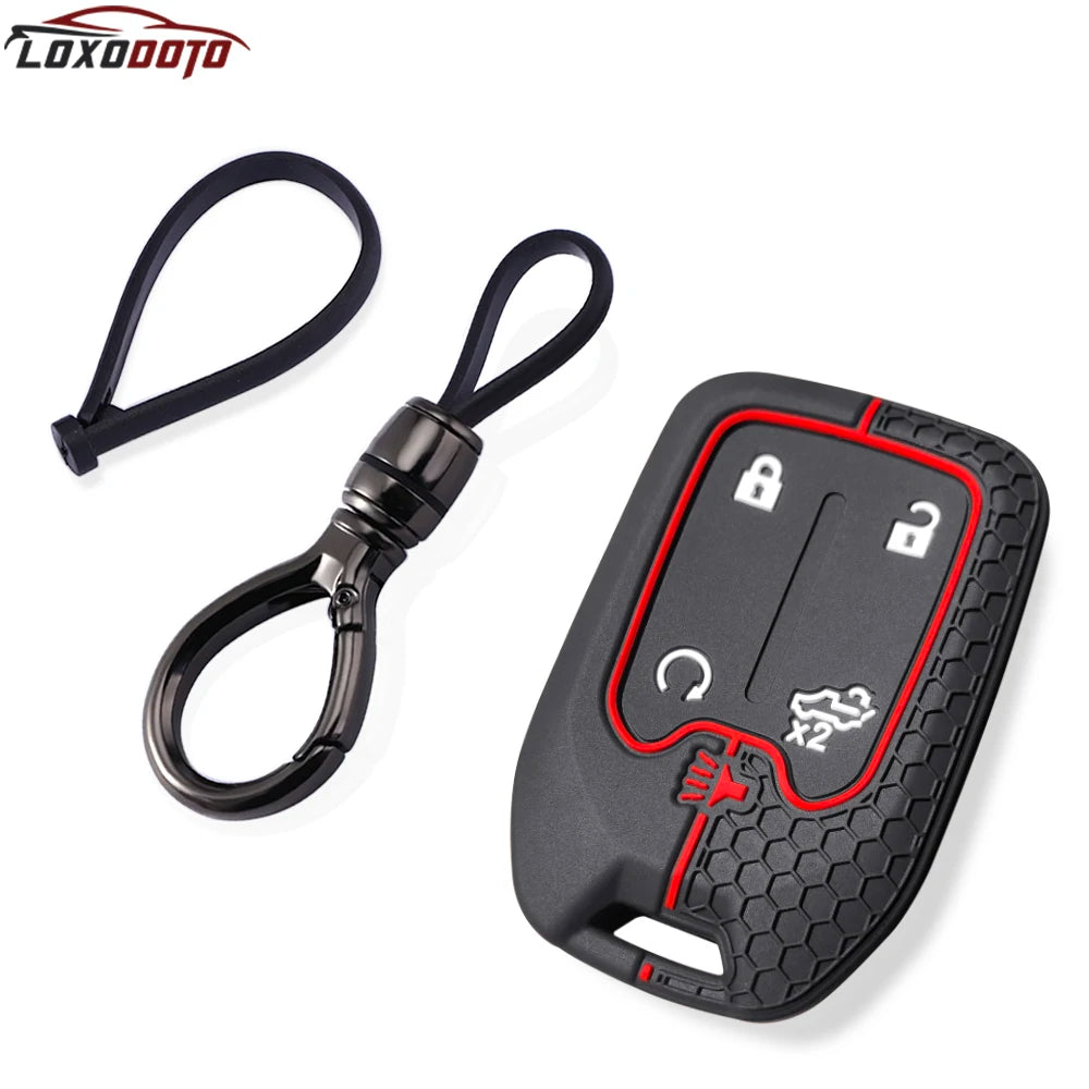 Silicone car key fob cover for Chevrolet Silverado, Suburban, GMC Sierra, Terrain, Acadia, Tahoe, and Suburban by Gm Service Guy