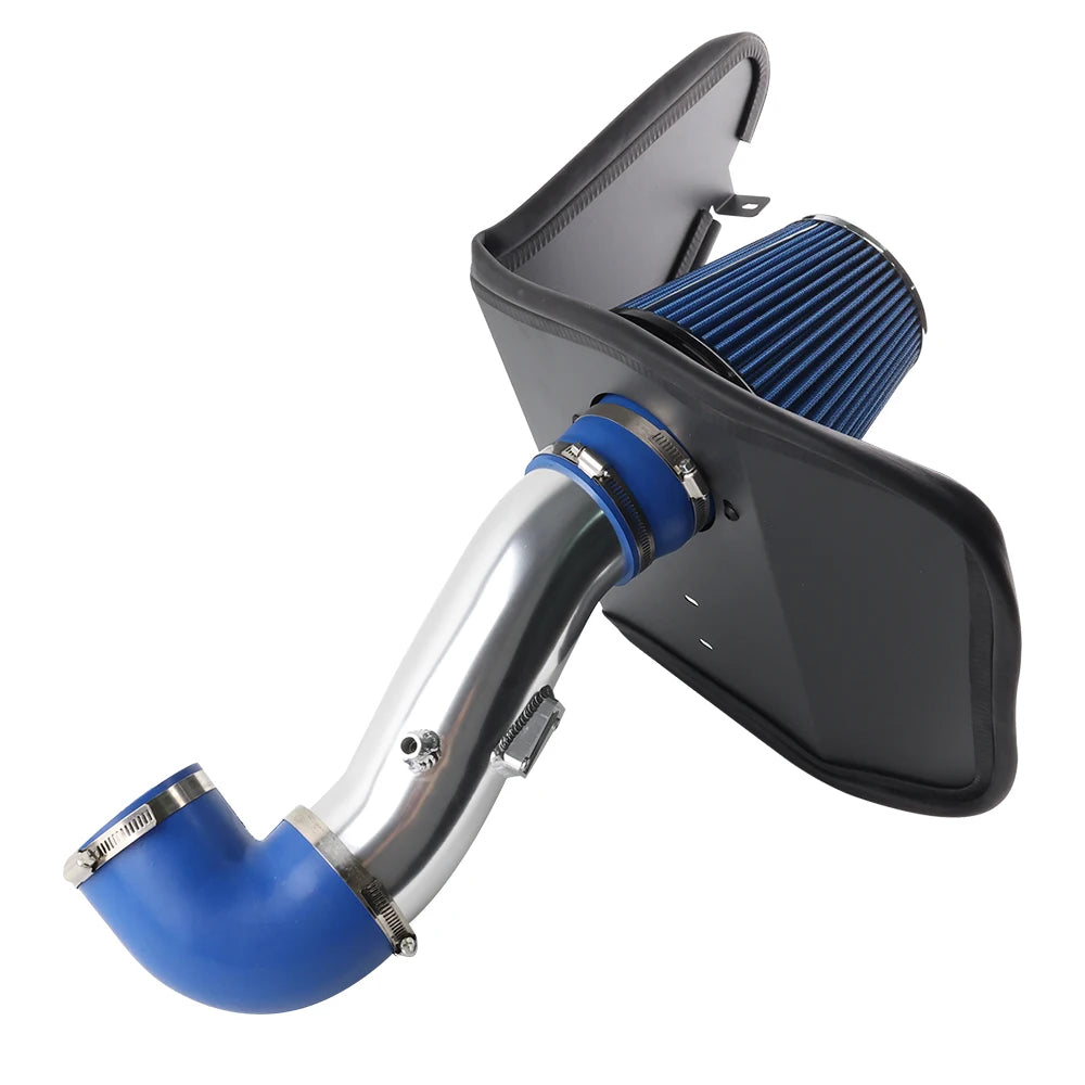 Gm Service Guy cold air intake induction kit with heat shield and filter installed in a 2012-2015 Chevrolet Camaro 3.6L V6.